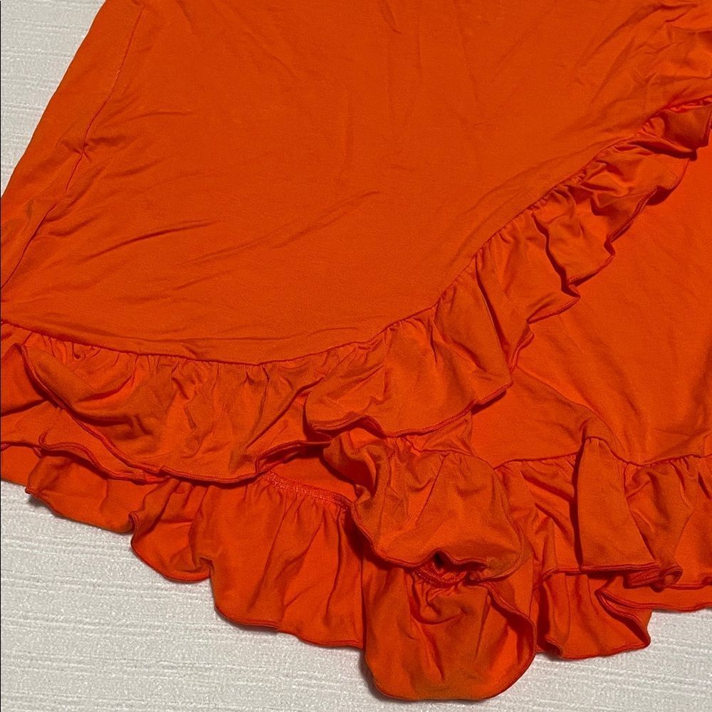 HALARA Orange Ruffle Wrap Skort - Picture 2 of 6